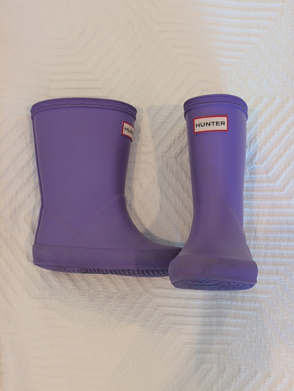 Kids purple Hunter rain boots Size UK7